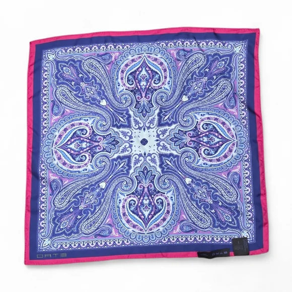 Etro Multicolor Silk Scarf 17.5"X17" - Picture 3 of 7